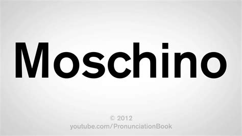 How to pronounce Moschino, Miu Miu a